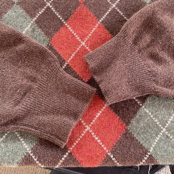100% Cashmere - Clan Douglas - Scotland - LUXURY - Argyle Crew Neck Sweater - XL - Picture 2 of 8